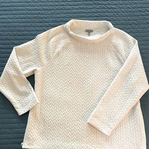 Talbots cream colored knit top